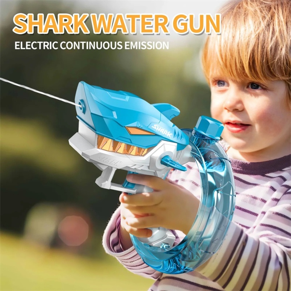 (2) New Shark Electric Fully Automatic Water Gun Toy